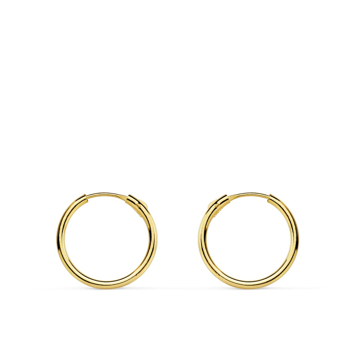 18K AROS ORO AMARILLO HUECOS REDONDOS 13X1.20 MM