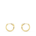 18K AROS HUECOS ORO AMARILLO MEDIA CAÑA LIGEROS. 10X2 MM