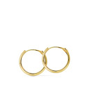 18K AROS ORO AMARILLO MEDIA CAÑA LISOS LIGEROS 14X2 MM