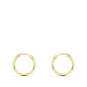 18K AROS ORO AMARILLO MEDIA CAÑA LISOS LIGEROS. 12X2 MM