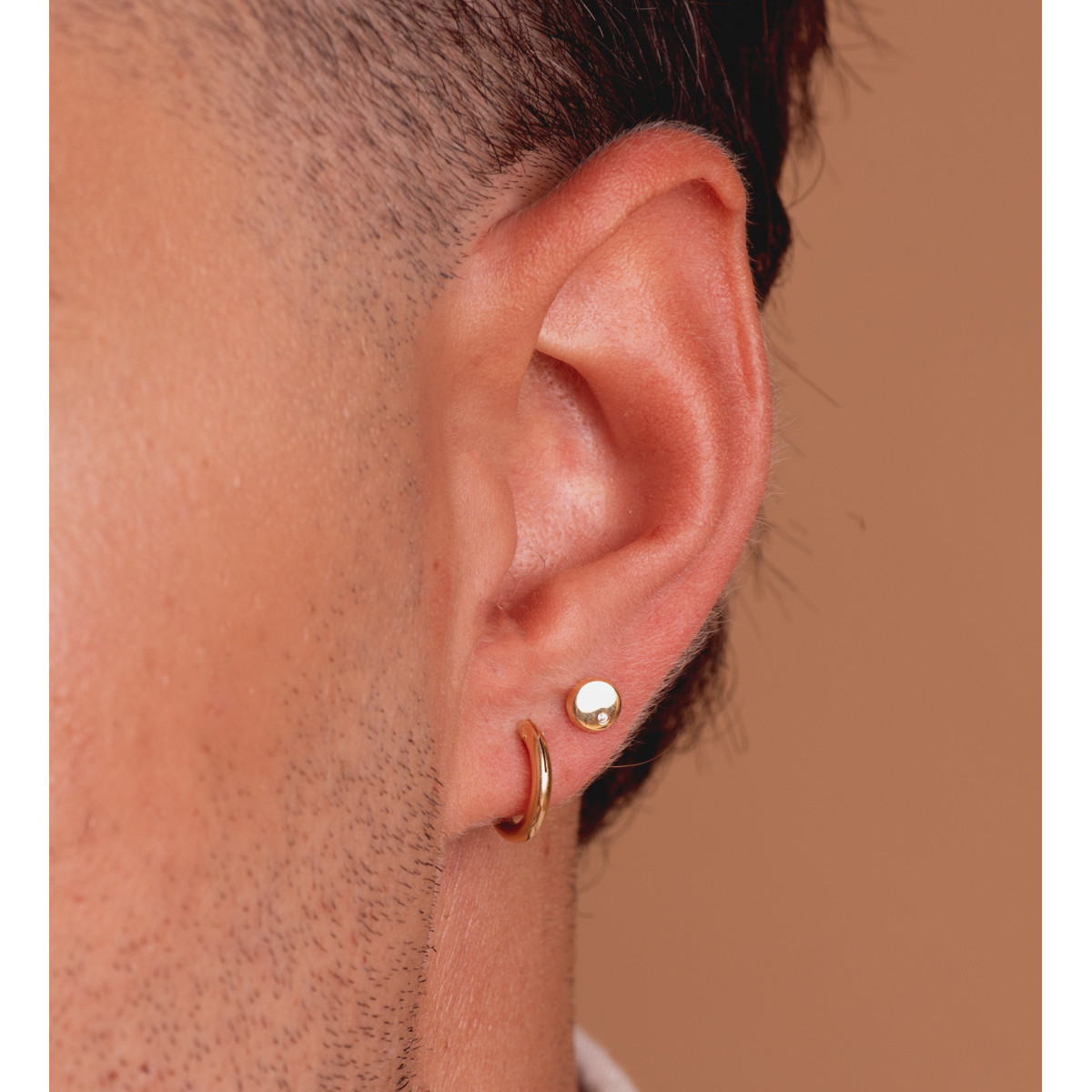 18K AROS ORO AMARILLO REDONDOS LISOS LIGEROS 12X2 MM