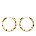 18K AROS ORO AMARILLO REDONDOS LISOS LIGEROS 18X2 MM