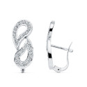 18K PENDIENTES CIRCONITA ORO BLANCO CATALAN
