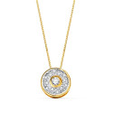 18K COLGANTE ORO BICOLOR REDONDO CON CIRCONITA 8 MM CADENA 42CM 18K COLGANTE ORO BICOLOR REDONDO CON CIRCONITA 8 MM CADENA 42CM