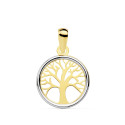 18K COLGANTE AMULETO ARBOL DE LA VIDA BICOLOR 12 MM 18K COLGANTE AMULETO ARBOL DE LA VIDA BICOLOR 12 MM
