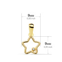 18K COLGANTE ORO AMARILLO AMULETO ESTRELLA CIRCONITA 9X9 MM 18K COLGANTE ORO AMARILLO AMULETO ESTRELLA CIRCONITA 9X9 MM