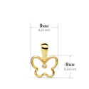 18K COLGANTE ORO AMARILLO AMULETO MINI MARIPOSA CIRCONITA 9 X 8 MM 18K COLGANTE ORO AMARILLO AMULETO MINI MARIPOSA CIRCONITA 9 X 8 MM