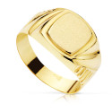 18K SELLO ORO AMARILLO CADETE HUECO TALLADO ZONA GRABADO 8 X 7 MM 18K SELLO ORO AMARILLO CADETE HUECO TALLADO ZONA GRABADO 8 X 7 MM