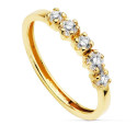 18K SORTIJA ORO AMARILLO CON 5 CIRCONITAS. ANCHO: 2 MM 18K SORTIJA ORO AMARILLO CON 5 CIRCONITAS. ANCHO: 2 MM