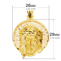 18K COLGANTE ORO AMARILLO CABEZA DE CRISTO AUREOLA 29X26 MM 18K COLGANTE ORO AMARILLO CABEZA DE CRISTO AUREOLA 29X26 MM