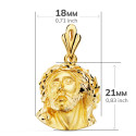 18K COLGANTE ORO AMARILLO CABEZA DE CRISTO DE MURILLO 21X18 MM 18K COLGANTE ORO AMARILLO CABEZA DE CRISTO DE MURILLO 21X18 MM