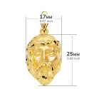 18K COLGANTE ORO AMARILLO CABEZA DE CRISTO  25X17 MM
