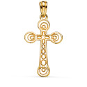 18K CRUZ ORO AMARILLO BORDE BRILLO Y FILIGRANA. MEDIDA: 37,5 X 22 MM 18K CRUZ ORO AMARILLO BORDE BRILLO Y FILIGRANA. MEDIDA: 37,5 X 22 MM