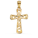 18K CRUZ ORO AMARILLO DETALLES FILIGRANA EN BRILLO. MEDIDA: 35 X 23 MM 18K CRUZ ORO AMARILLO DETALLES FILIGRANA EN BRILLO. MEDIDA: 35 X 23 MM