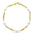18K PULSERA ORO AMARILLO 19CM SINGAPUR PERLA CULTIVADA ALJORFA 6-6.5 MM 18K PULSERA ORO AMARILLO 19CM SINGAPUR PERLA CULTIVADA ALJORFA 6-6.5 MM