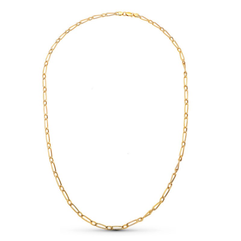 18K CADENA ORO AMARILLO CARTIER HUECA 50CM 3 MM