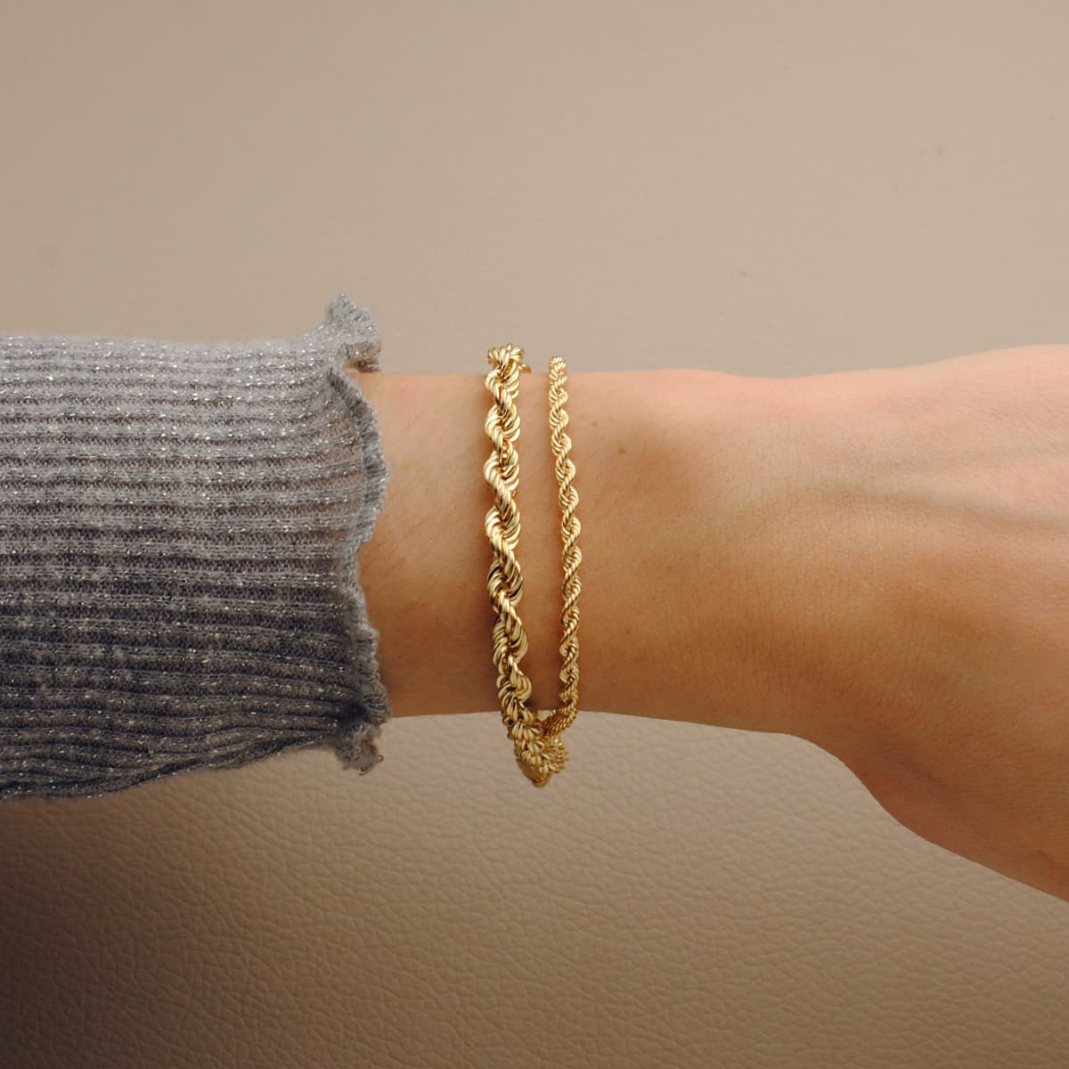 18K PULSERA ORO AMARILLO CORDON SALOMONICO. ANCHO 2,7 MM LARGO 19CM