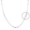 18K CADENA MACIZA  ORO BLANCO 45CM 1.8 MM