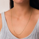 18K CADENA ORO AMARILLO CARTIER HUECA ESLABON PLANO ANCHO: 2.2MM LARGO: 60CM 18K CADENA ORO AMARILLO CARTIER HUECA ESLABON PLANO ANCHO: 2.2MM LARGO: 60CM