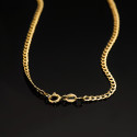 18K CADENA ORO AMARILLO BARBADA HUECA ANCHO: 2,5MM LARGO: 60CM 18K CADENA ORO AMARILLO BARBADA HUECA ANCHO: 2,5MM LARGO: 60CM