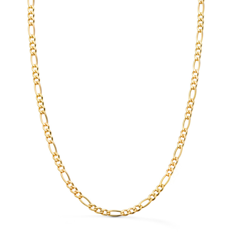 18K CADENA ORO AMARILLO HUECA ESLABON TIPO CARTIER ANCHO 4 MM LARGO 60CM
