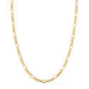 18K CADENA ORO AMARILLO HUECA ESLABON TIPO CARTIER ANCHO 4 MM LARGO 60CM