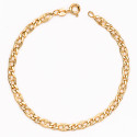 18K PULSERA ORO AMARILLO ESLABON ANCLA Y BARBADO ANCHO: 4 MM. LARGO: 19,5 CM 18K PULSERA ORO AMARILLO ESLABON ANCLA Y BARBADO ANCHO: 4 MM. LARGO: 19,5 CM