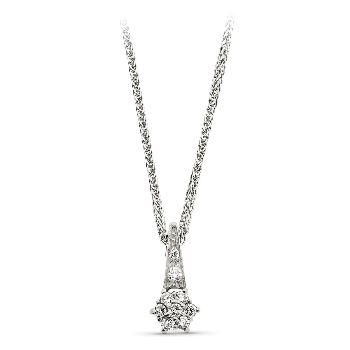 18K COLGANTE ORO BLANCO 9 CIRCONITAS