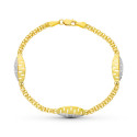 18K PULSERA ORO BICOLOR CIRCONITA 17.5 CM 18K PULSERA ORO BICOLOR CIRCONITA 17.5 CM