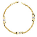 18K PULSERA BICOLOR CIRCONITA 17CM 18K PULSERA BICOLOR CIRCONITA 17CM