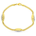18K PULSERA ORO BICOLOR COMUNION CIRCONITA 17CM 18K PULSERA ORO BICOLOR COMUNION CIRCONITA 17CM