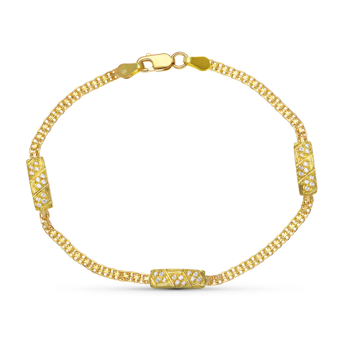 18K PULSERA ORO AMARILLO CIRCONITAS