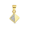 18K COLGANTE ORO AMARILLO CUADRADO CIRCONITA 10X7 MM 18K COLGANTE ORO AMARILLO CUADRADO CIRCONITA 10X7 MM