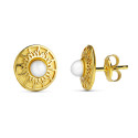 18K PENDIENTES ORO AMARILLO REDONDOS 9 MM PERLITA 3 MM CIERRE PRESION 18K PENDIENTES ORO AMARILLO REDONDOS 9 MM PERLITA 3 MM CIERRE PRESION