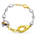 18K PULSERA ORO BICOLOR BOLAS 18K PULSERA ORO BICOLOR BOLAS