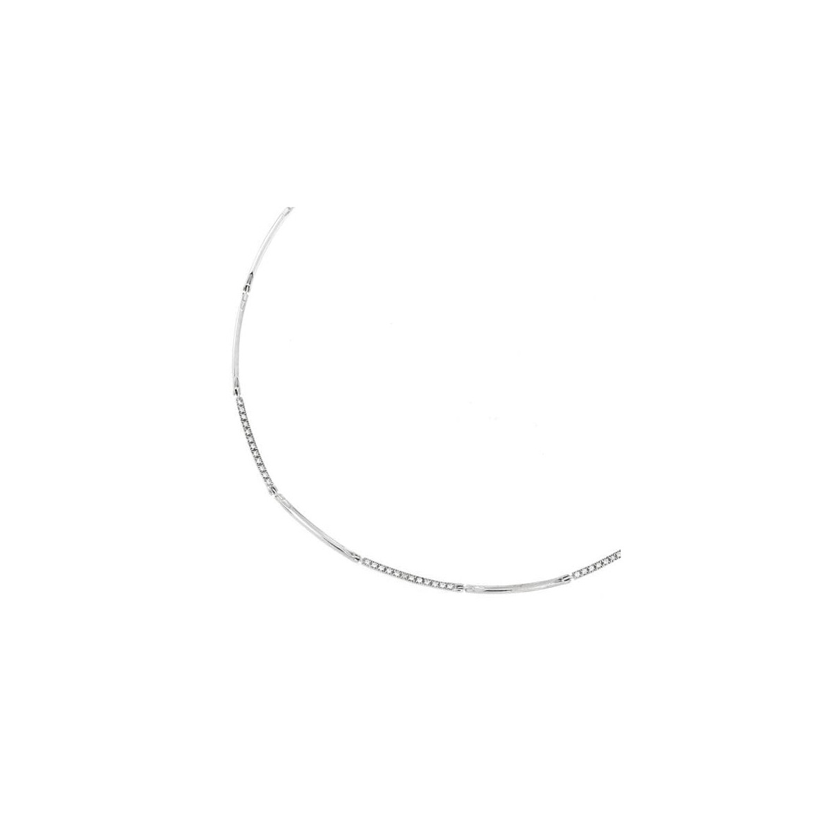 18K GARGANTILLA ORO BLANCO 43 CM