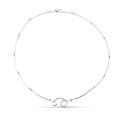 18K GARGANTILLA ORO BLANCO Y CIRCONITAS