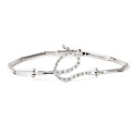 18K PULSERA ORO BLANCO ESLABONES CON CIRCONITAS 18K PULSERA ORO BLANCO ESLABONES CON CIRCONITAS
