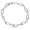 18K PULSERA ORO BLANCO CIRCONITA 19.5 CM 18K PULSERA ORO BLANCO CIRCONITA 19.5 CM