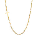 18K GARGANTILLA ORO AMARILLO CON CRUZ Y CADENA CARTIER LARGO: 42CM