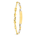 18K ESCLAVA ORO BICOLOR 18CM 18K ESCLAVA ORO BICOLOR 18CM