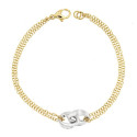 18K PULSERA BICOLOR 19.5 CM 18K PULSERA BICOLOR 19.5 CM