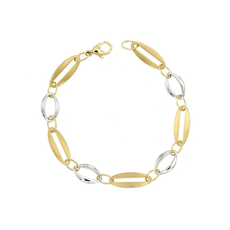 18K PULSERA BICOLOR 19.5 CM 7.20 GR