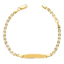 18K ESCLAVA ORO AMARILLO TALLADO MACIZO 2,8MM. PLACA CHAPA: 25X4MM. LARGO 14,5 2 CM 18K ESCLAVA ORO AMARILLO TALLADO MACIZO 2,8MM. PLACA CHAPA: 25X4MM. LARGO 14,5 2 CM