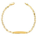 18K ESCLAVA ORO AMARILLO TALLADO MACIZO 2,8MM. PLACA CHAPA: 25X4MM. LARGO 14,5 2 CM 18K ESCLAVA ORO AMARILLO TALLADO MACIZO 2,8MM. PLACA CHAPA: 25X4MM. LARGO 14,5 2 CM