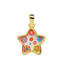 18K COLGANTE ORO AMARILLO AMULETO ESTRELLA NACAR COLORES. 13X13 MM 18K COLGANTE ORO AMARILLO AMULETO ESTRELLA NACAR COLORES. 13X13 MM