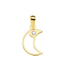 18K COLGANTE ORO AMARILLO AMULETO LUNA CIRCONITA 12X9 MM 18K COLGANTE ORO AMARILLO AMULETO LUNA CIRCONITA 12X9 MM