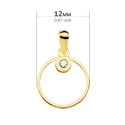 18K COLGANTE ORO AMARILLO AMULETO CIRCULO CIRCONITA 12 MM 18K COLGANTE ORO AMARILLO AMULETO CIRCULO CIRCONITA 12 MM