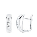 18K PENDIENTES ORO BLANCO BANDA CIRCONITA 13.5X5 MM CIERRE CATALAN 18K PENDIENTES ORO BLANCO BANDA CIRCONITA 13.5X5 MM CIERRE CATALAN
