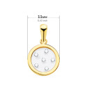 18K COLGANTE ORO AMARILLO REDONDO AIRSHINE TRANSPARENTE CON CIRCONITA 11 MM 18K COLGANTE ORO AMARILLO REDONDO AIRSHINE TRANSPARENTE CON CIRCONITA 11 MM